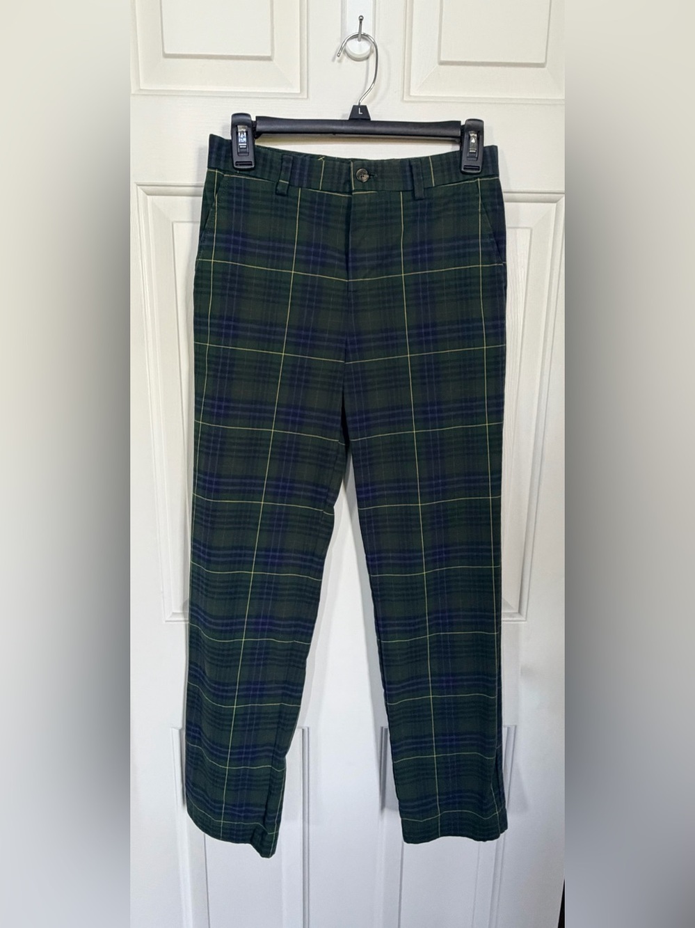 Brooks Brothers Boy’s Trousers in Dark Green Plaid